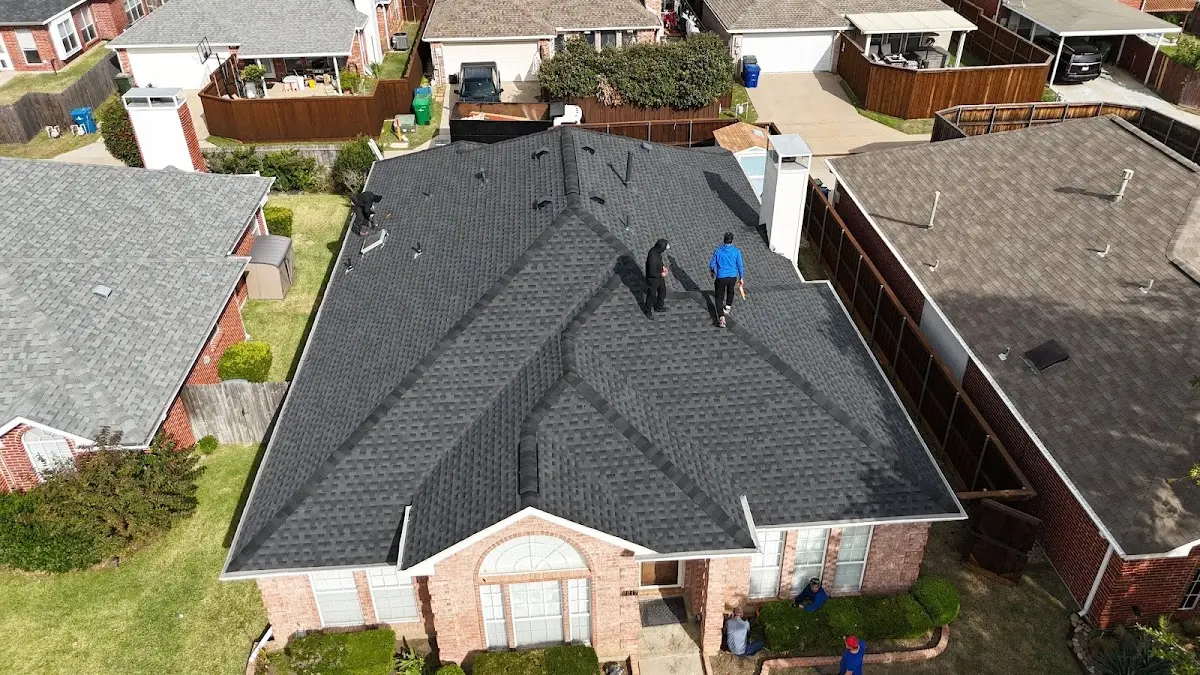 Slate & Tile Roof Repair work in progress on a Flagstaff property